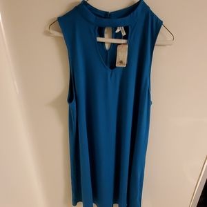 Women's Mock Chocker Fit & Flare Dress